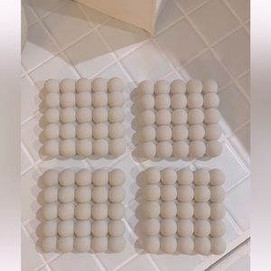 Handmade bubble coasters - set of 4